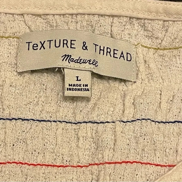 TEXTURE & THREAD by MADEWELL NWOT Rainbow Stitch Smocked Tank Top - Picture 7 of 10